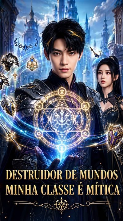 Capa da minisserie Destruidor de Mundos Minha Classe É Mítica World Crusher My Class Is Mythic