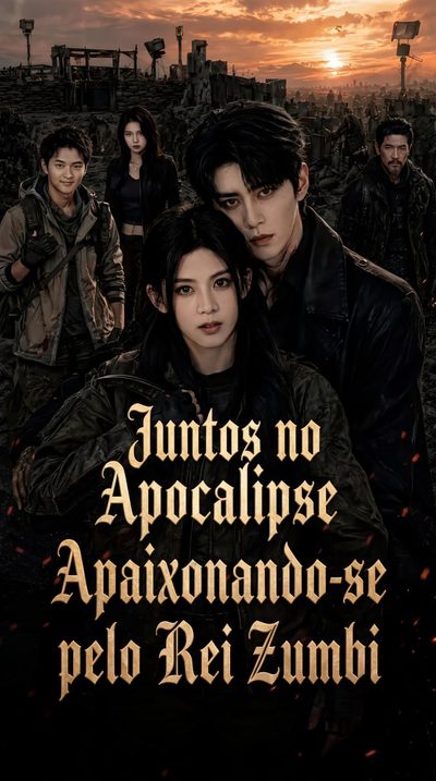 Capa da minisserie Juntos no Apocalipse Apaixonando-se Pelo Rei Zumbi