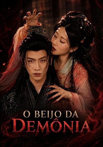 Capa da minisserie O Beijo da Demônia Alimentando o Senhor Celestial